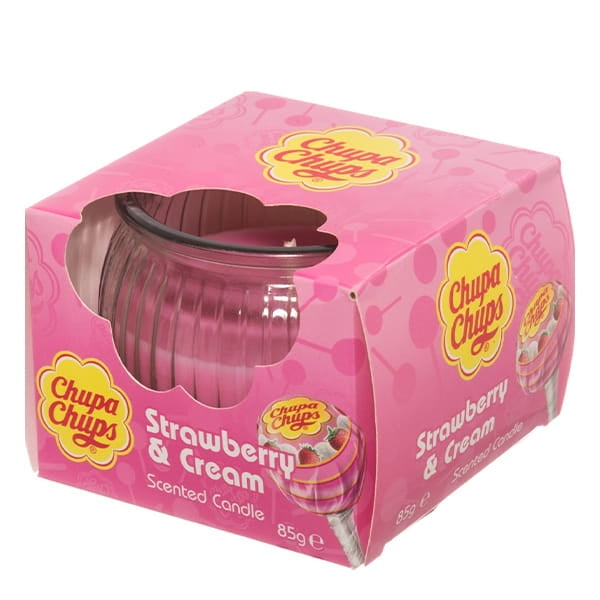 Chupa Chups Geurkaars 85g - Mansikka & Kermavaahto