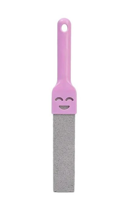 Roze Toiletscrubber Kalksteen met Smiley