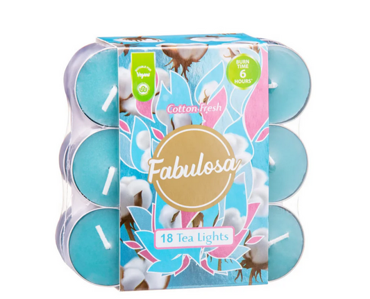 Fabulosa Tealight - Waxinelicht Cotton Fresh - 18 stycken - Limited Edition