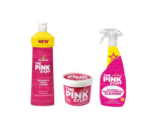 StartDrops The Pink Stuff Bundel - čiščenje smetane 500 ml + čistilne testenine 500 gramov + več čiščenja 750 ml